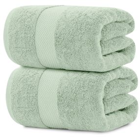 2 Pack Luxury Bath Sheet Towels Extra Large Highly Absorbent Bathroom Towel 35x70 Inch Mint Green