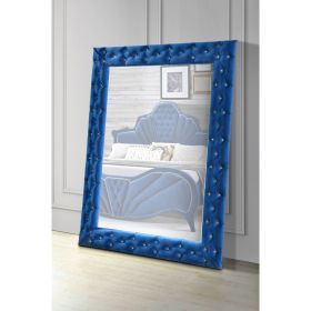 ACME Dante Accent Floor Mirror, Blue Velvet 24238