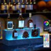 LED Lighted Liquor Bottle Display Shelf, 20 Inch Bar Display Shelf, DIY Illuminated Bottle Shelf with App & Remote Control