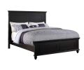 Black Color Queen Size Bed Bedroom Furniture High Panel Headboard Footboard Plywood 1pc Bedframe