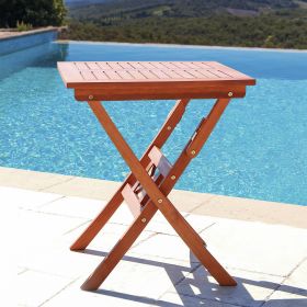 Lucius Reddish Brown Folding Bistro Table