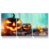 3pcs Drop-Shipping Halloween Canvas Wall Art Pumpkin Hanging Wooden Hanging Ghost Halloween Decorations Artwork Modern Picture Gift Poster for Home Wa