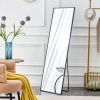 Aluminum alloy metal frame wall-mounted full-length mirror, Bathroom vanity mirror, bedroom porch, decorative mirror, clothing store