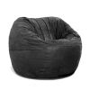 Jaxx Saxx 3 Foot Round Bean Bag w/ Removable Cover, Black