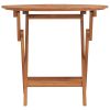 Folding Patio Table Ø 33.5"x29.5" Solid Wood Teak