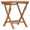 Folding Patio Table Ø 33.5"x29.5" Solid Wood Teak