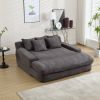 COOLMORE Seersucker 2-seater lazy sofa With 5 back pillows,Comfy Sofa- Deep Seat Couch for Living Room,Club (Gray)