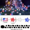 1pc, Flag String Lights, 4th Of July Memorial Day American Flag Stars Decoration String Lights, Battery Operated With Multi-Function Remote Lights