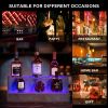 LED Lighted Liquor Bottle Display Shelf, 20 Inch Bar Display Shelf, DIY Illuminated Bottle Shelf with App & Remote Control