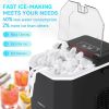 Ice Makers Countertop, Ice Machine With Carry Handle, 9 Cubes In 6 Mins, 26.5 Lbs Per Day, Self-Cleaning Portable Ice Maker