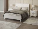 Albany Solid Wood Queen Bed Frame with Headboard, Heavy Duty Modern Rustic Queen Size Bed Frames, Box Spring Needed