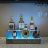 LED Lighted Liquor Bottle Display Shelf, 20 Inch Bar Display Shelf, DIY Illuminated Bottle Shelf with App & Remote Control