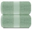 2 Pack Luxury Bath Sheet Towels Extra Large Highly Absorbent Bathroom Towel 35x70 Inch Mint Green