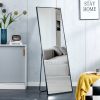 Aluminum alloy metal frame wall-mounted full-length mirror, Bathroom vanity mirror, bedroom porch, decorative mirror, clothing store