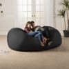 Jaxx 7 Foot Giant Bean Bag Sofa, Black