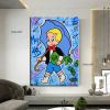 Hand Painted Canvas Richie Rich Monopoly;  Oil Painting;  Hand Painted;  Graffiti;  pop art;  wall art;  street art;  home decor;  Gift Living Room ha