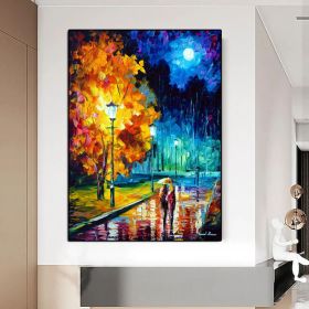 Hand Painted 3D Knife Painting Abstract Flower Oil Painting On Canvas Art Wall Adornment Pictures For Living Room Home Decor (size: 90x120cm)