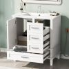 30" Bathroom Vanity , Modern Bathroom Cabinet with Sink Combo Set, Bathroom Storage Cabinet with a Soft Closing Door and 3 Drawers, Solid Wood Frame